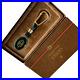 GUCCI Interlocking G Key Ring Key Chain Bag Charm Black Gold Metal Leather withBox