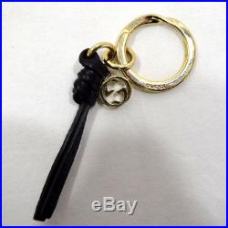 GUCCI Interlocking G Keyring key ring black / gold