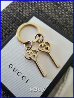 GUCCI Key holder Bag charm Key chain AUTH Key ring Heart Gold Gift