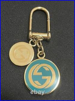 GUCCI Key holder Key ring Key chain Bag charm AUTH Vintage Rare GG Box F/S 77