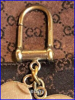 GUCCI Key holder Key ring Key chain Bag charm AUTH Vintage Rare GG Box F/S G18