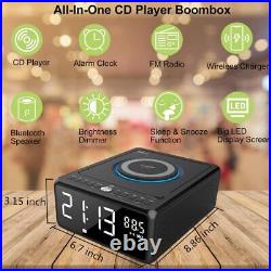 Gelielim CD Players for Home, Portable CD Boombox with FM Radio, Dual Alarm C