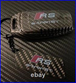 Genuine Carbon Fiber Key Fob Cover Pack For Audi RS etron GT Exclusive Pack