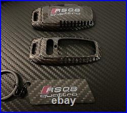 Genuine Carbon Fiber Key Fob Cover Package For Audi RSQ8 Custom Made
