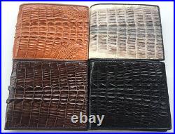 Genuine REAL CROCODILE Alligator Tail Skin Leather Man Bifold Trifold Wallet New