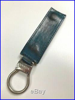 Gianni Versace Vintage Leather Key Wallet Case Removal Key Chain Medusa Emboss