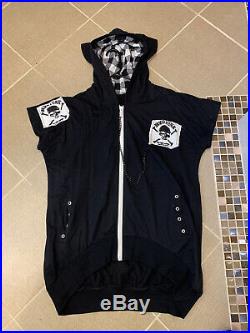 Goth Cyber Punk rocker Visual Kei Jacket skull Chain Neko Cat Ears hot topic