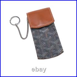 Goyard Heliborne Key Case Keyring Chain Bag Charm Accessory Case Black Brown