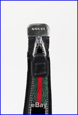 Gucci Black Coated Canvas Leather Gucci Imprime Original GG Key Chain Pouch
