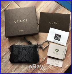 Gucci Coin & Card Zippered Pouch Keychain Wallet
