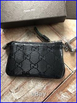 Gucci Coin & Card Zippered Pouch Keychain Wallet