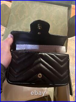 Gucci GG Marmont Bag Matelasse Leather Super Mini Black