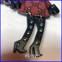 Gucci GG Pattern Mademoiselle Key Ring Charm Key Chain No Box