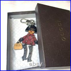 Gucci GG Pattern Mademoiselle Key Ring Charm Key Chain No Box