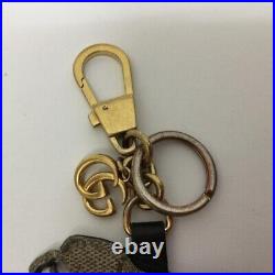 Gucci GG Suprems Snake Sheped Key Ring Bag Charm made in Italy PVC canvas Auth