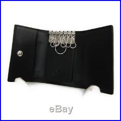 Gucci Guccissima GG Leather, Webbing Key Case Black 408828 BF316276