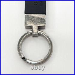 Gucci Key Chain Keyring Rubber Metal Black Silver Please In Unisex. Made 15270