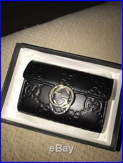 Gucci Key Holder Monogram Black Leather