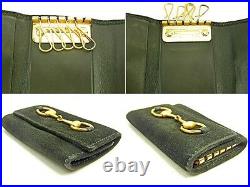 Gucci Key holder Key case Black Gold Woman unisex Authentic Used C2640
