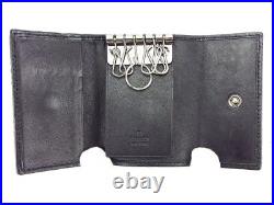 Gucci Key holder Key case Guccissima Black Black Mens Authentic Used T3522