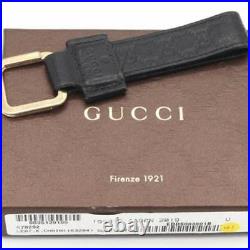 Gucci key chain Gucci sima 479292 black leather unisex men's ladies genuine