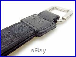 Gucci key ring Key holder G logos Black Silver Woman unisex Authentic Used T5683
