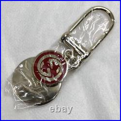 Gucci old Gucci Bag Charm GG Logo Red Black Gold fitting Keyring Key Chain withBox