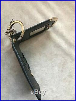 HENRI BENDEL NWT Cards and Keys Holder Key Fob Black Saffiano Leather