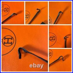 HERMES Key holder Mini metal Cloche Black Authentic Key chain F/S From JAPAN