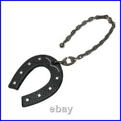 HERMES horseshoe horseshoe chain key chain black orange #OM98R4