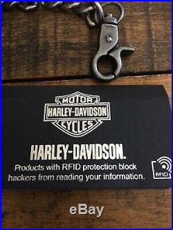 Harley-Davidson Truckers Wallet & Key Chain Limited Edition RFID Protection B&S