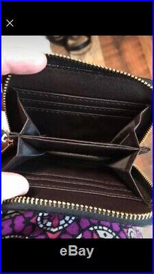 Hot McM 3 PC Mini Backpack Bag Set Black Leather Purse Wallet Keychain