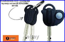 Integrated 10mm Six-sided Chain Bicycle Lock T Manganese Steel 3 Keys Black Hot