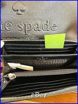 Kate Spade Cat Leopard Leather Tote Hand Shoulder Bag Matching Wallet Key chain