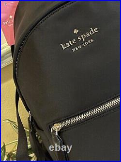 Kate Spade Chelsea Nylon Medium Backpack Tote Bag Purse Carryall Black $299