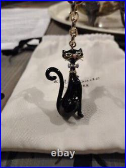 Kate Spade New York Enamel Black Cat Keychain