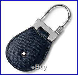 Key Ring MONTBLANC MEISTERSTUCK Black Leather Key Chain 113238 NEW