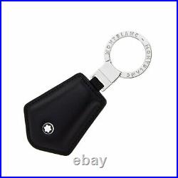 Key ring chain Montblanc Meisterstuck 107685 in black leather for man and woman
