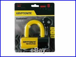 Kryptonite 5-S2 Disc Lock Black and Disc Lock Yellow with912 4ft Integrated Chain