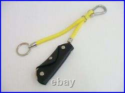 LEMAIRE Strap key chain key ring Yellow black mens Used 1-0604G