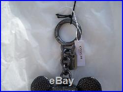 LIMITED NWT COACH X DISNEY MICKEY MOUSE Leather Bag Keychain Charm Doll F59152