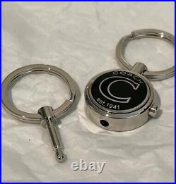 LOT OF 10 Coach Silver Green Black Dual Key Chains/ Fob Purse Charm with Release