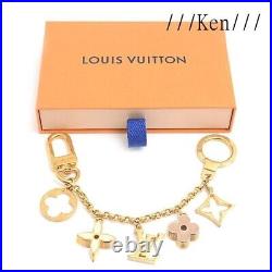 LOUIS VUITTON Bag charm Key chain Holder AUTH Fleur De Monogram LV M65111 F/S