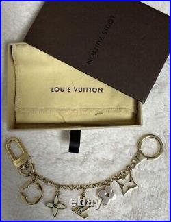 LOUIS VUITTON Bag charm Key chain holder Fleur de Monogram LV Gold M65111 Flower