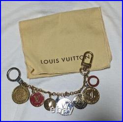 LOUIS VUITTON Bag charm Key chain ring holder AUTH TRUNKS & BAGS COIN M60071 T&B