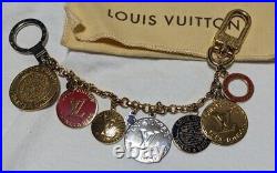 LOUIS VUITTON Bag charm Key chain ring holder AUTH TRUNKS & BAGS COIN M60071 T&B