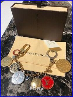 LOUIS VUITTON Bag charm Key chain ring holder AUTH TRUNKS &BAGS COIN RARE F/S 10