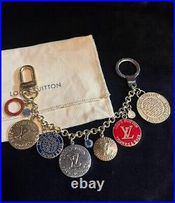 LOUIS VUITTON Bag charm Key chain ring holder AUTH TRUNKS &BAGS COIN RARE F/S 58