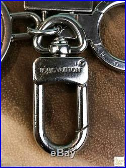 LOUIS VUITTON Black Taiga Leather Club Key Chain Bag Charm SALE