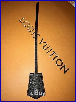 LOUIS VUITTON Empreinte Leather Key Bell Clochette Bag Charm Noir Black with Strap